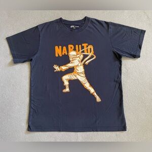 Uniqlo UT Archive Naruto T-Shirt Navy Blue Large Short Sleeve Anime Tee